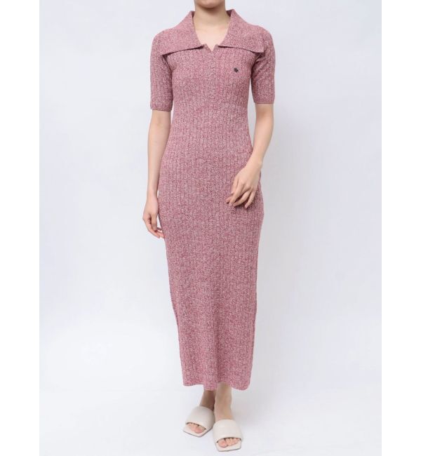 LAGUNAMOON「【POLO BCSコラボ】カラーネックメランジケーブルニットワンピース」|ワンピース|