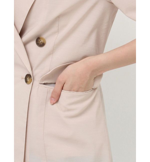 LAGUNAMOON「ベルトセットハーフスリーブジャケット」|テーラードジャケット|