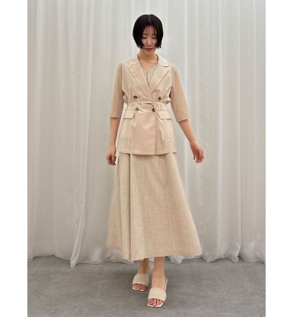 LAGUNAMOON「ベルトセットハーフスリーブジャケット」|テーラードジャケット|