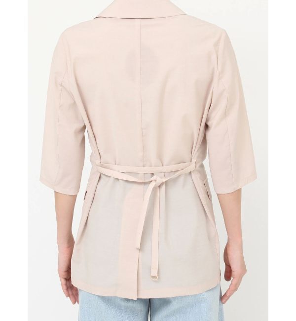 LAGUNAMOON「ベルトセットハーフスリーブジャケット」|テーラードジャケット|