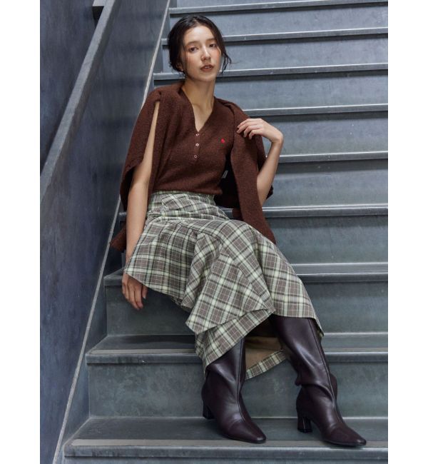 LAGUNAMOON「チェックラッフルスカート」|スカート|