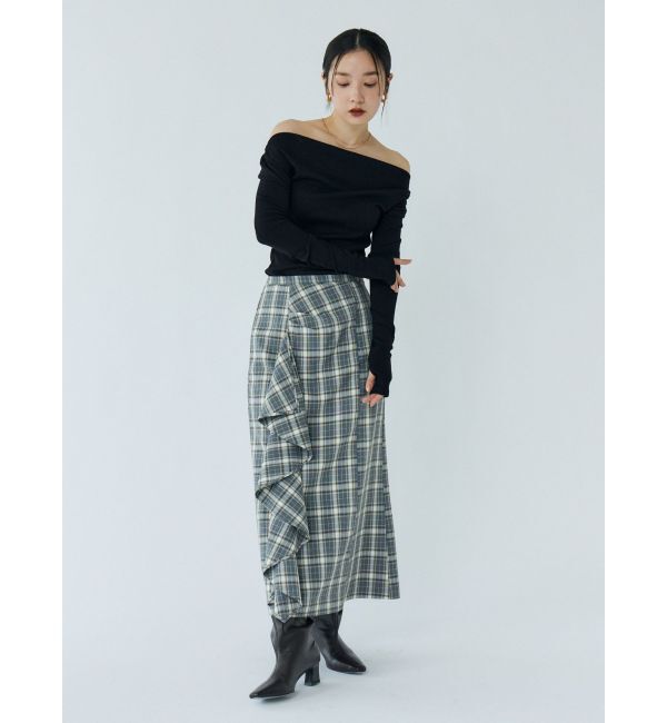 LAGUNAMOON「チェックラッフルスカート」|スカート|