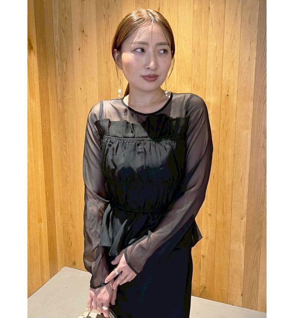 LAGUNAMOON「LADYシフォンペプラムドレス」|ドレス|