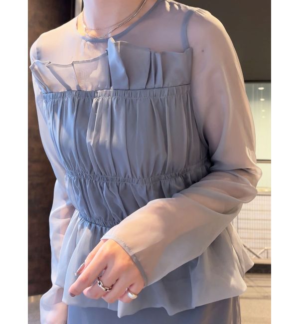 LAGUNAMOON「LADYシフォンペプラムドレス」|ドレス|