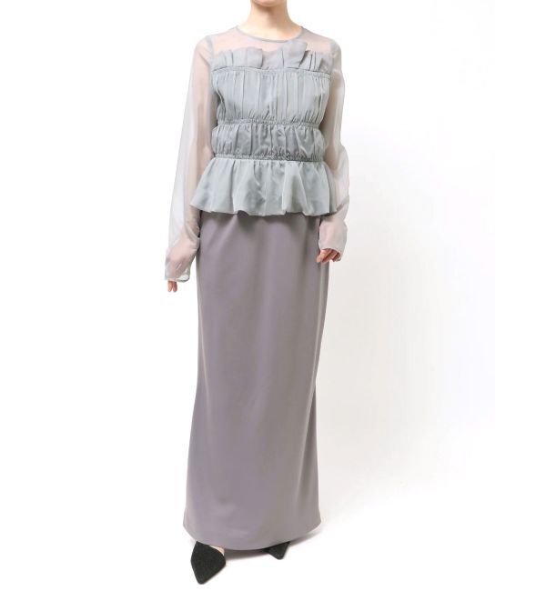 LAGUNAMOON「LADYシフォンペプラムドレス」|ドレス|