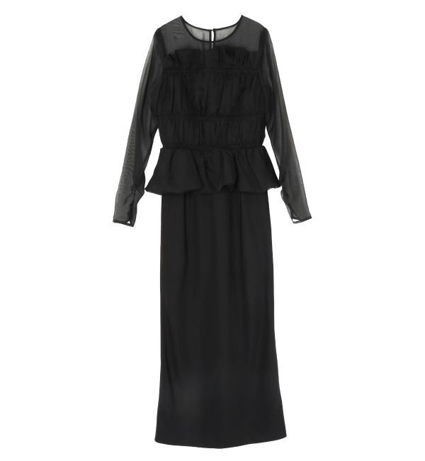 LAGUNAMOON「LADYシフォンペプラムドレス」|ドレス|