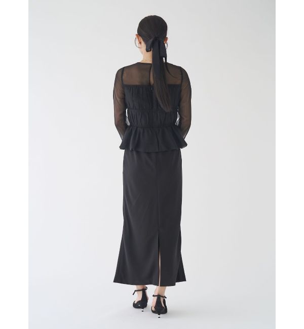 LAGUNAMOON「LADYシフォンペプラムドレス」|ドレス|