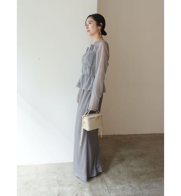 LAGUNAMOON「LADYシフォンペプラムドレス」|ドレス|