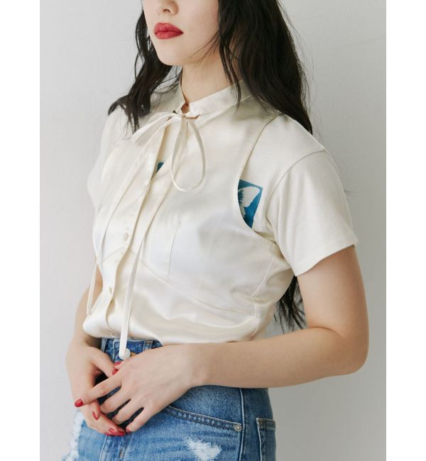 jouetie「フロントリボンアメスリブラウス」|シャツ・ブラウス|オフホワイト