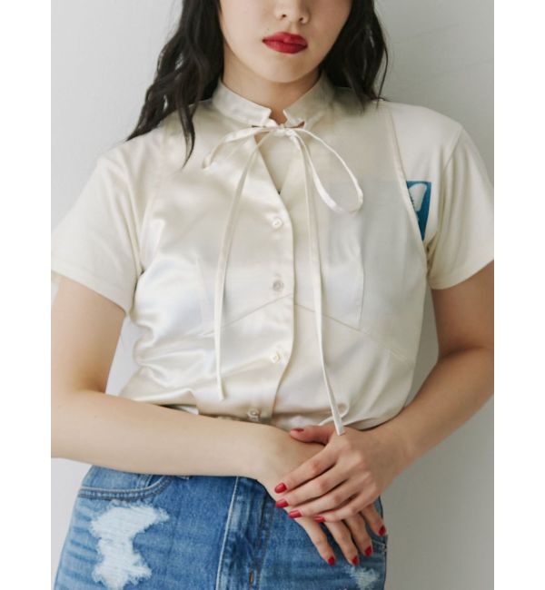 jouetie「フロントリボンアメスリブラウス」|シャツ・ブラウス|