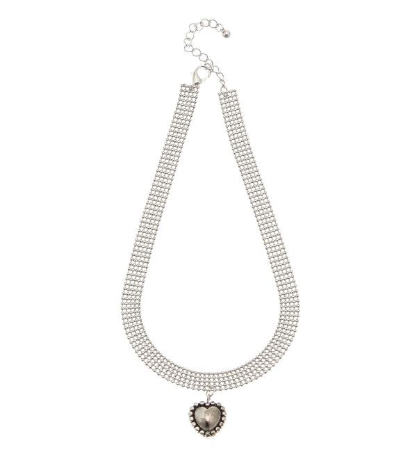 jouetie「メタルチェーンハートチョーカー」|ネックレス|