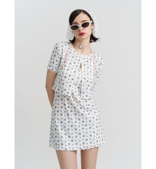 jouetie「ランジェリーフラワーキャミワンピース【セット対応】」|ワンピース|