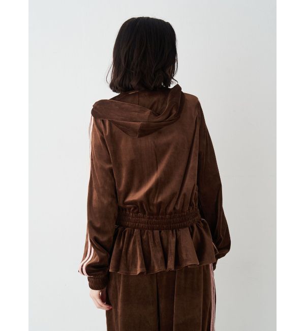 jouetie「ベロアコンパクトラインZIPフーディ【セットアップ対応】」|パーカー|