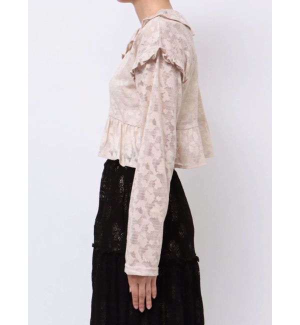 merry jenny「ラメレースフリルカラーtops」|シャツ・ブラウス|