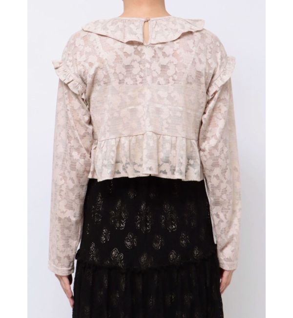 merry jenny「ラメレースフリルカラーtops」|シャツ・ブラウス|