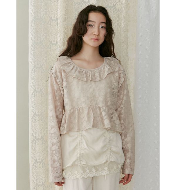 merry jenny「ラメレースフリルカラーtops」|シャツ・ブラウス|