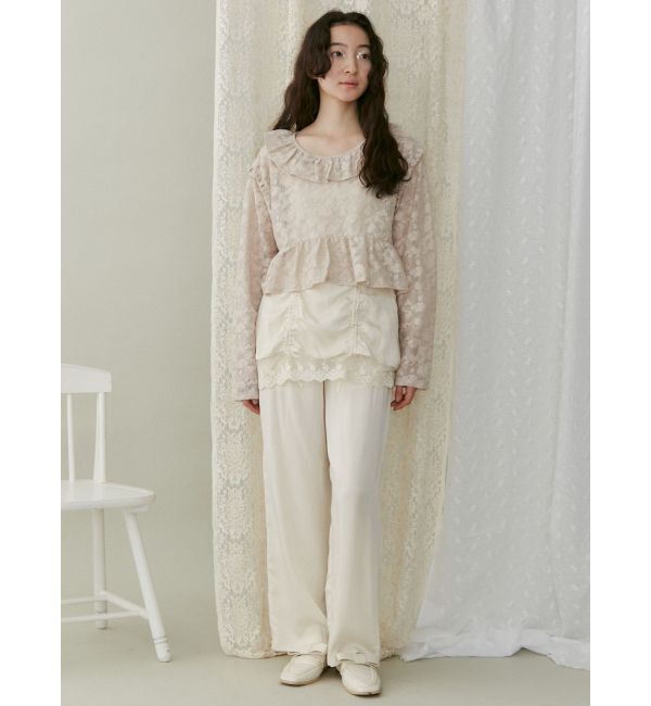 merry jenny「ラメレースフリルカラーtops」|シャツ・ブラウス|