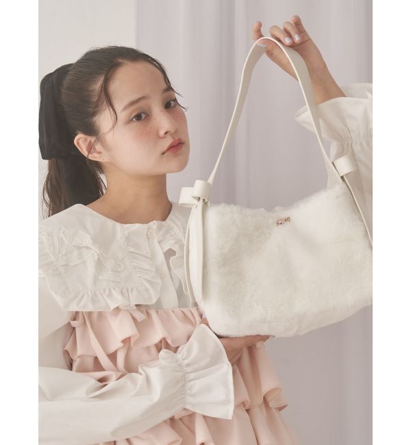 merry jenny「Dream Garden-tulip ribbon lace tote」|トートバッグ|