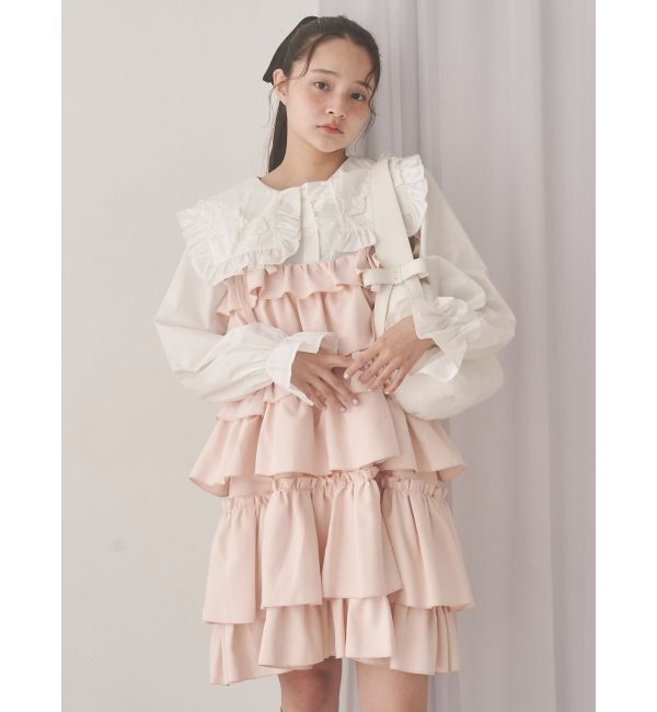 merry jenny「Dream Garden-tulip ribbon lace tote」|トートバッグ|