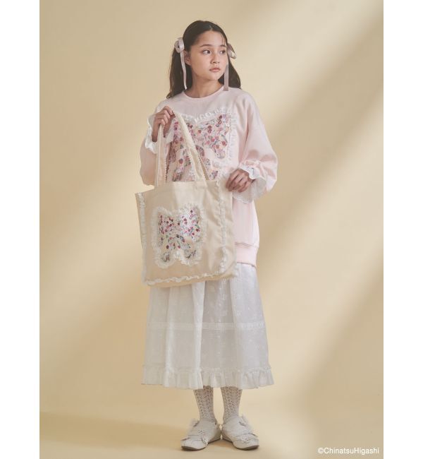merry jenny「Dream Garden-tulip ribbon lace tote」|トートバッグ|