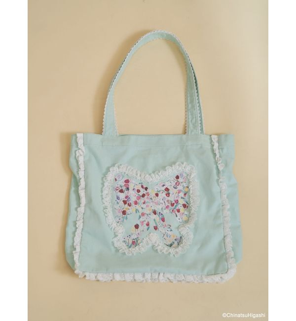 merry jenny「Dream Garden-tulip ribbon lace tote」|トートバッグ|