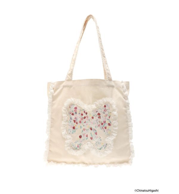 merry jenny「Dream Garden-tulip ribbon lace tote」|トートバッグ|