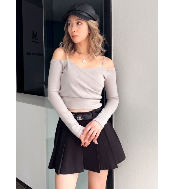 GYDA「カシュクールデザインオフショルトップス」|Tシャツ・カットソー|