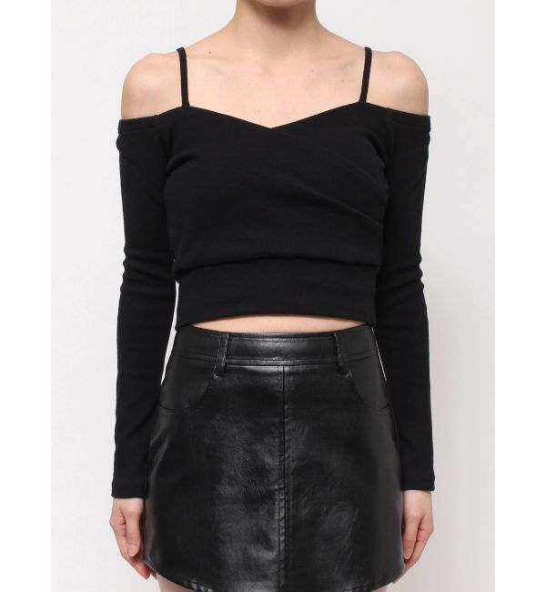 GYDA「カシュクールデザインオフショルトップス」|Tシャツ・カットソー|