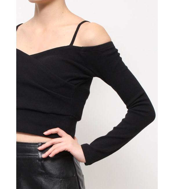 GYDA「カシュクールデザインオフショルトップス」|Tシャツ・カットソー|