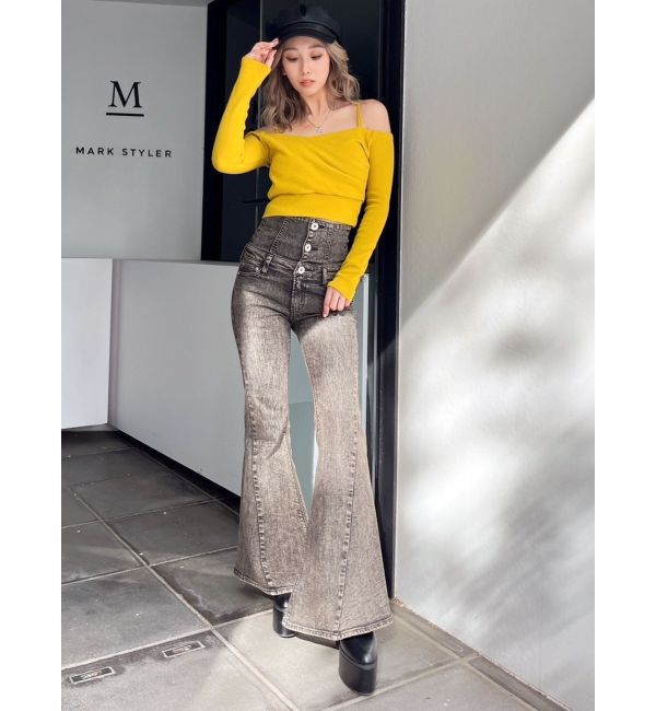 GYDA「カシュクールデザインオフショルトップス」|Tシャツ・カットソー|