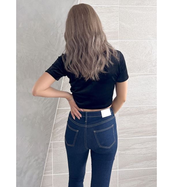 GYDA「CHILLAXING embroideryベロアトップス」|Tシャツ・カットソー|