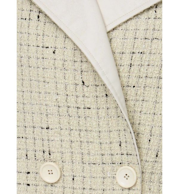 GYDA「ツイード異素材ライダースジャケット【SETUP着用可】」|ライダースジャケット|