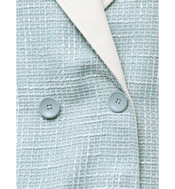 GYDA「ツイード異素材ライダースジャケット【SETUP着用可】」|ライダースジャケット|