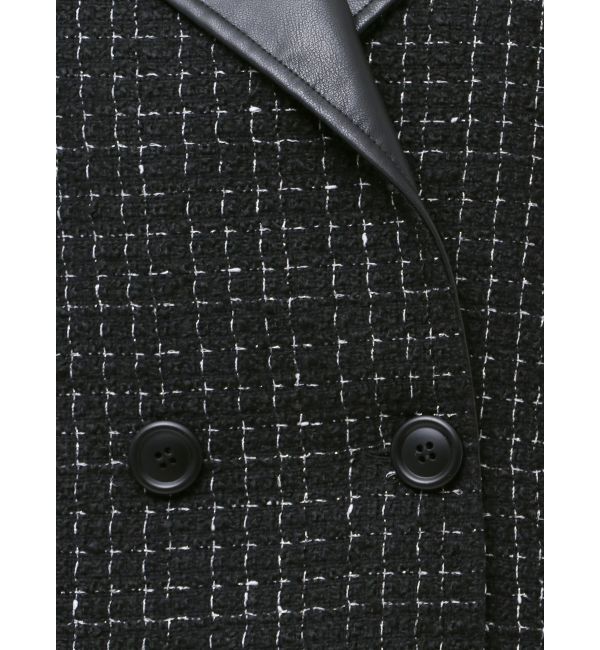 GYDA「ツイード異素材ライダースジャケット【SETUP着用可】」|ライダースジャケット|