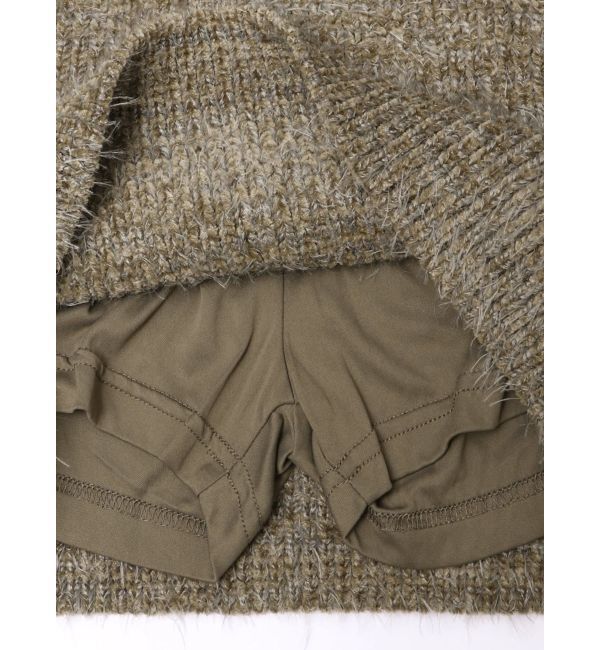 GYDA「シャギーニットタイトミニスカートライクショートパンツ」|スカート|