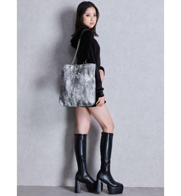 GYDA「ストレッチチャンキーブーツ」|ロングブーツ|