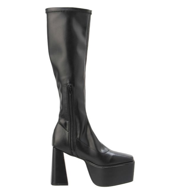 GYDA「ストレッチチャンキーブーツ」|ロングブーツ|