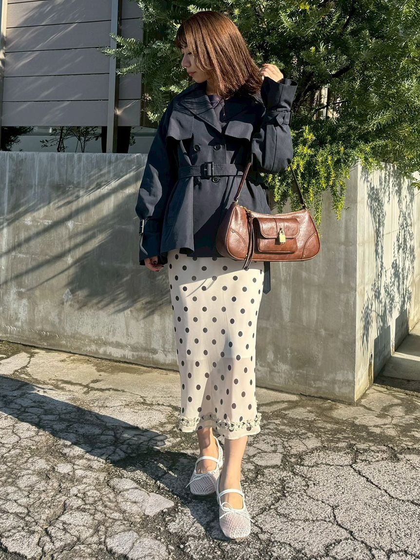 LILY BROWN「クラシックミドルトレンチコート」|トレンチコート|