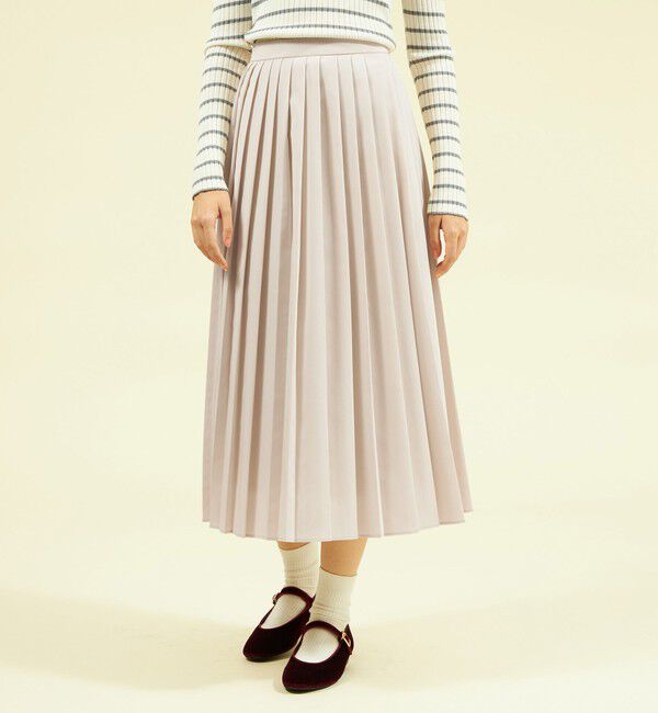 MACKINTOSH PHILOSOPHY「グロッシーツイルタックプリーツスカート」|スカート|オフホワイト