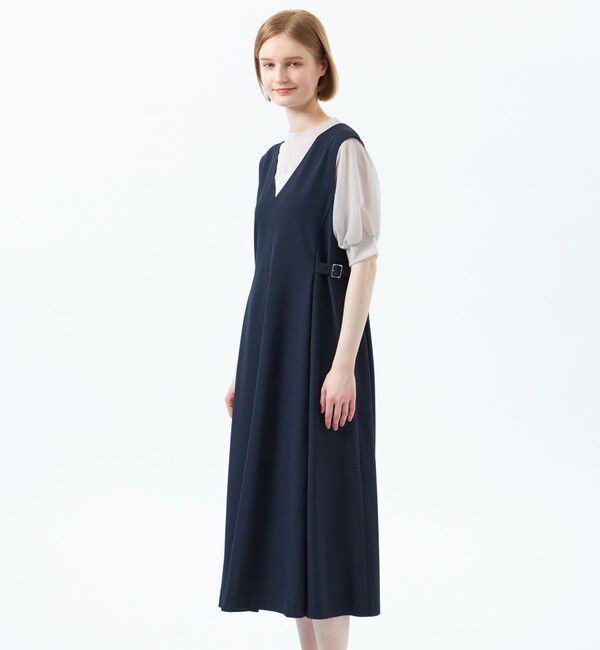 MACKINTOSH PHILOSOPHY「サイドベルテッドジャンパースカート」|ワンピース|ネイビー