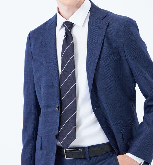 MACKINTOSH PHILOSOPHY「ヘリンボーン&times;ストライプ　レギュラータイ」|ネクタイ・蝶ネクタイ|