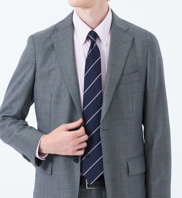 MACKINTOSH PHILOSOPHY「ヘリンボーン&times;ストライプ　レギュラータイ」|ネクタイ・蝶ネクタイ|