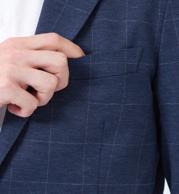 MACKINTOSH PHILOSOPHY「テーラードジャージー ジャケット ウインドペンプリント」|テーラードジャケット|