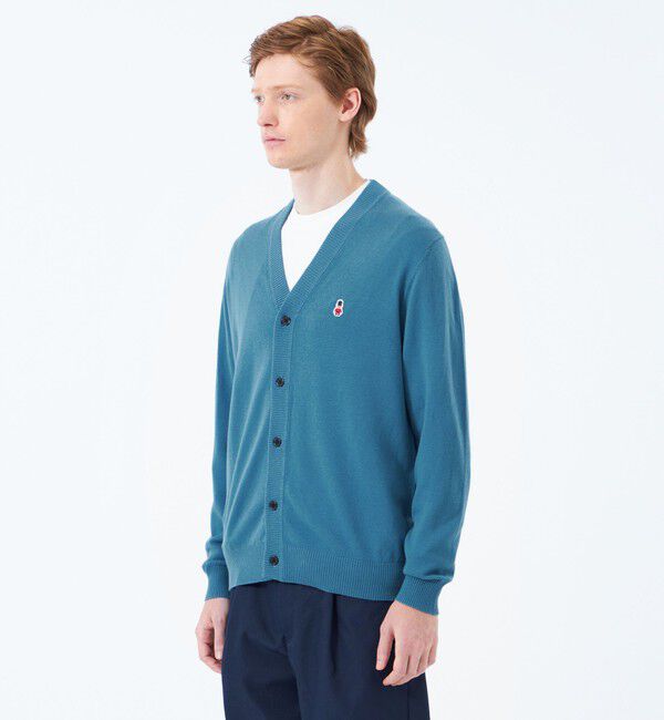 MACKINTOSH PHILOSOPHY「バッキンガムベア 綿ウール天竺 Vネックカーディガン」|ニット・セーター|