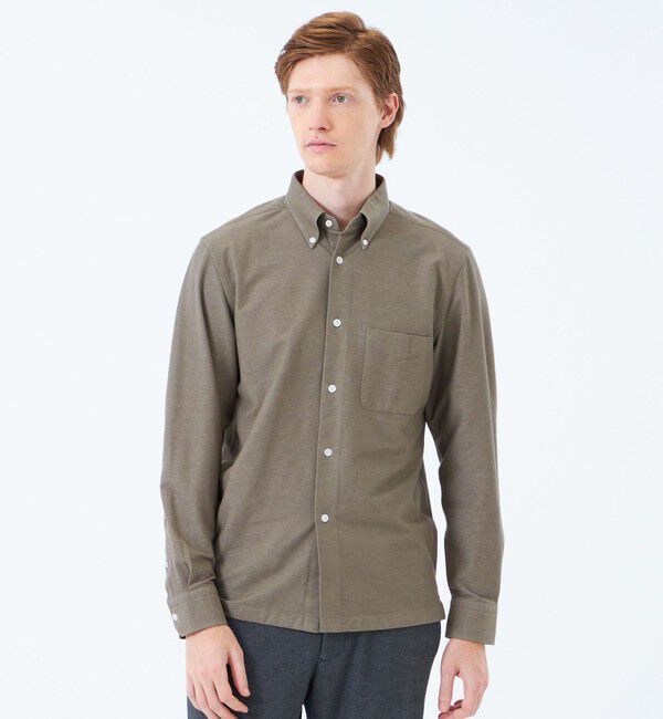 MACKINTOSH PHILOSOPHY「シャンブレーネル スクエアボタンダウン」|シャツ・ブラウス|ベージュ