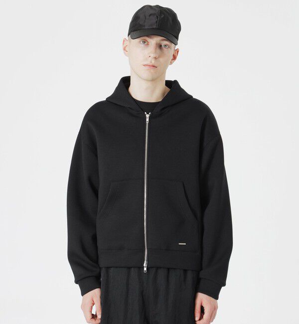  「オーバーサイズジップアップパーカー」|パーカー|ブラック