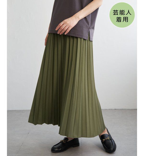 ikka「【2WAY】プリーツリバーシブルスカート」|スカート|オリーブ