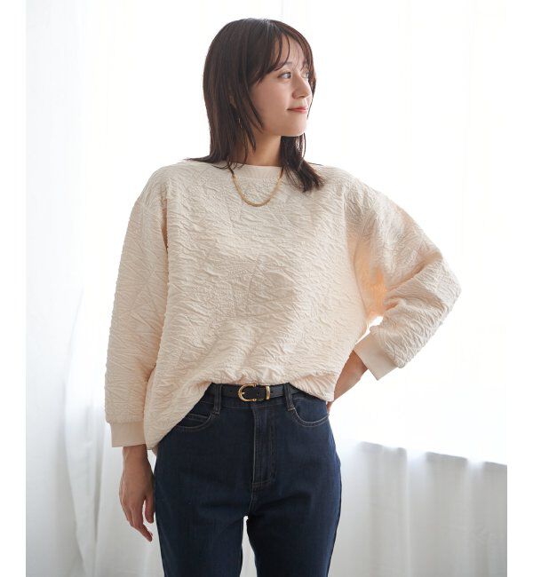 ikka「フクレジャカードプルオーバー」|その他|オフホワイト