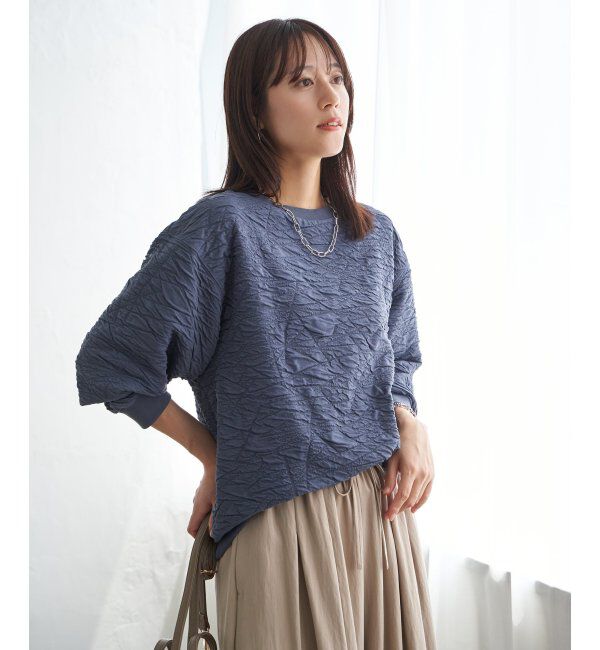 ikka「フクレジャカードプルオーバー」|その他|スティールブルー