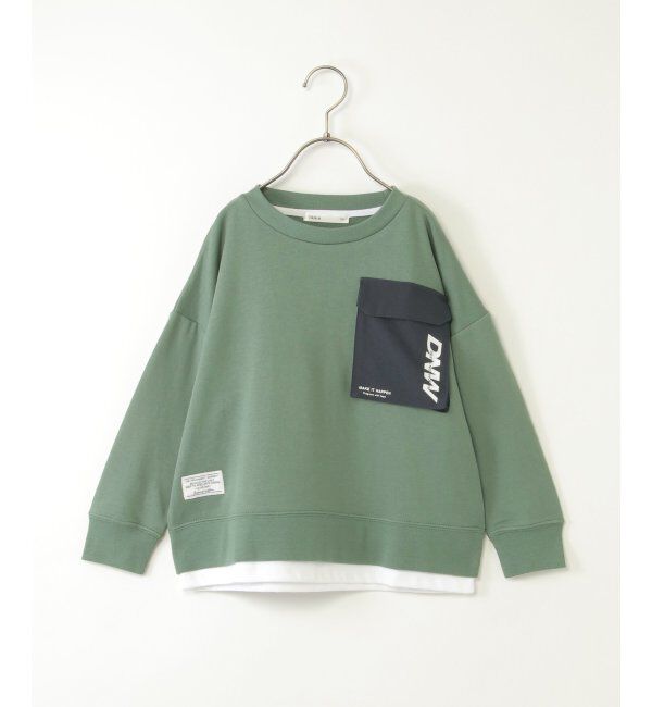 ikka kids「ＢＩＧポケロゴレイヤーＰＯ」|Tシャツ・カットソー|ライトグリーン